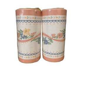 Vintage Country Floral Pastel Pink 90's Grannycore Cottage Wallpaper Border  MCM